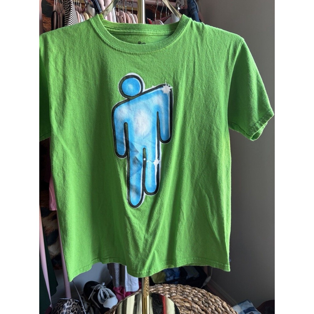 Official Green Billie Eilish Logo Tee T-Shirt Small